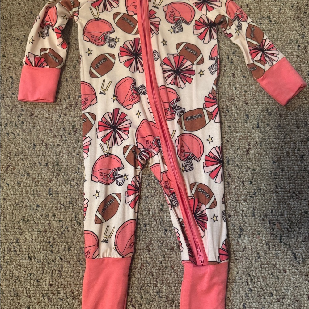 Kids Sports Print Footie Pajamas